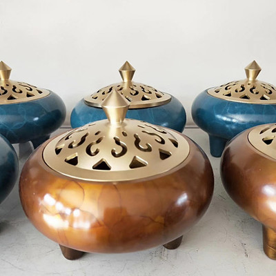 妙緣雕塑 定制銅鐵香爐，融合傳統工藝與創意設計